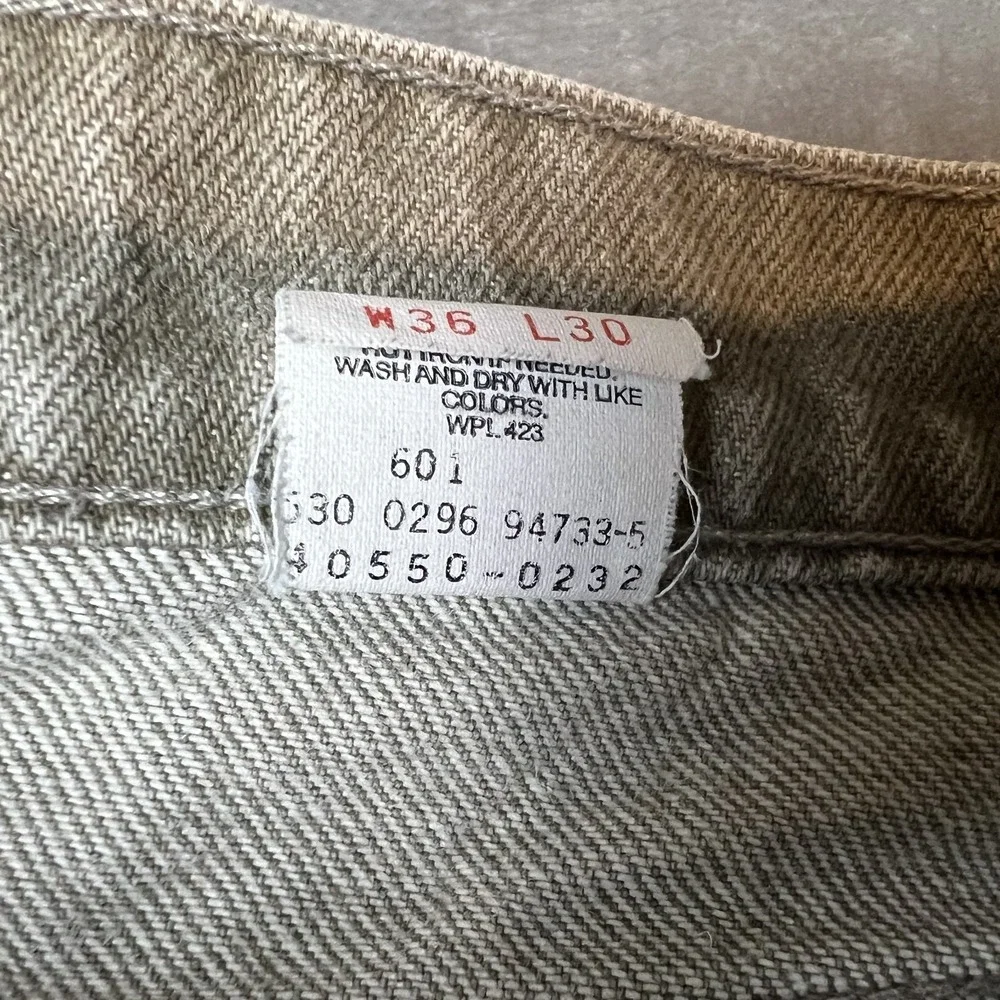 Vintage Levi's 550 Jeans Men 36x30 Orange Tab Gray Relaxed Fit Tapered Leg 90s